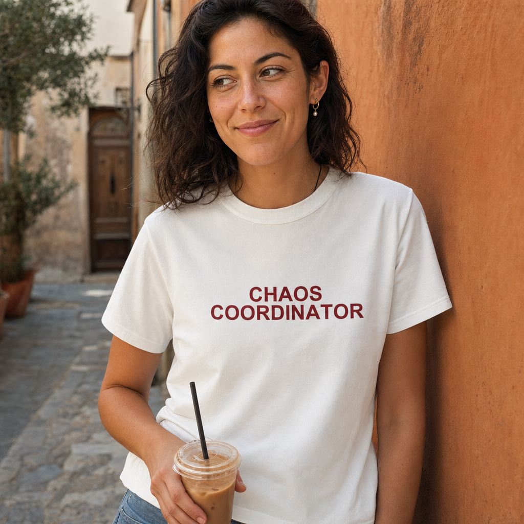 Chaos Coordinator - Professional Multitasker Tee — scene 01 female front close