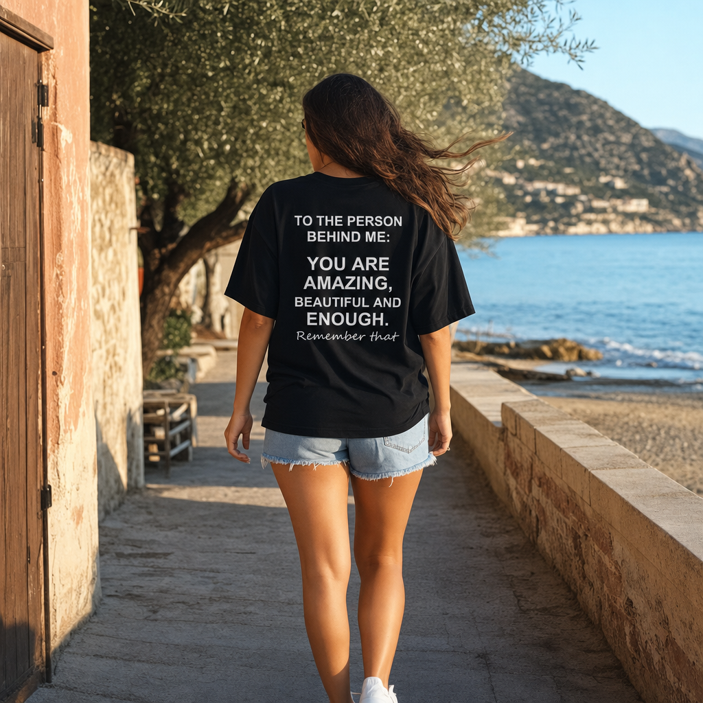 To The Person Behind Me - Motivational Tee — scene 02 female back full