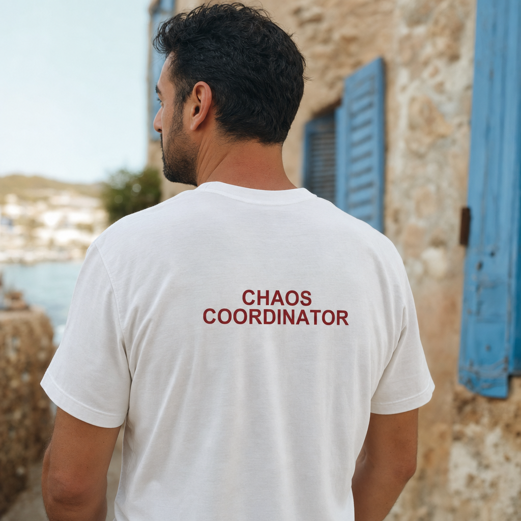 Chaos Coordinator - Professional Multitasker Tee — scene 03 male back close
