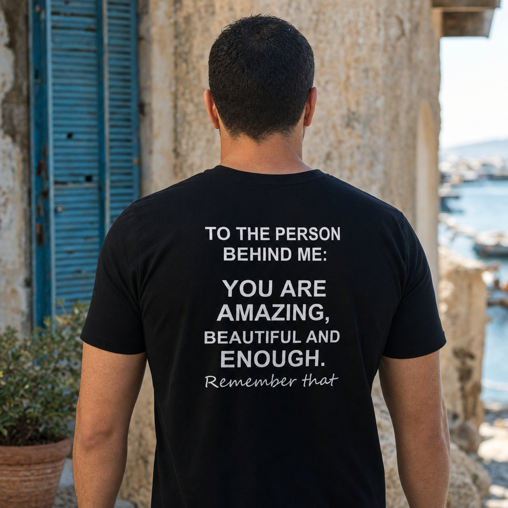 To The Person Behind Me - Motivational Tee — scene 03 male back close