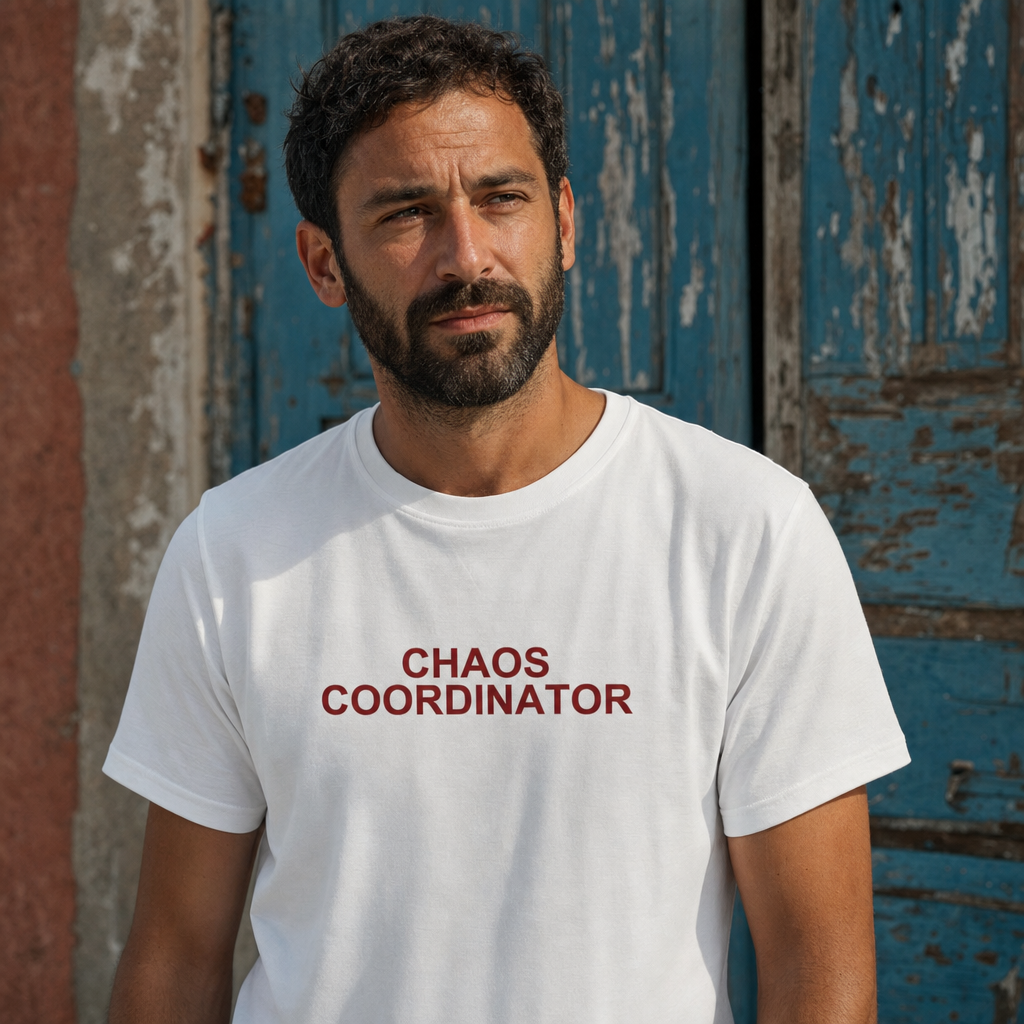Chaos Coordinator - Professional Multitasker Tee — scene 03 male front close
