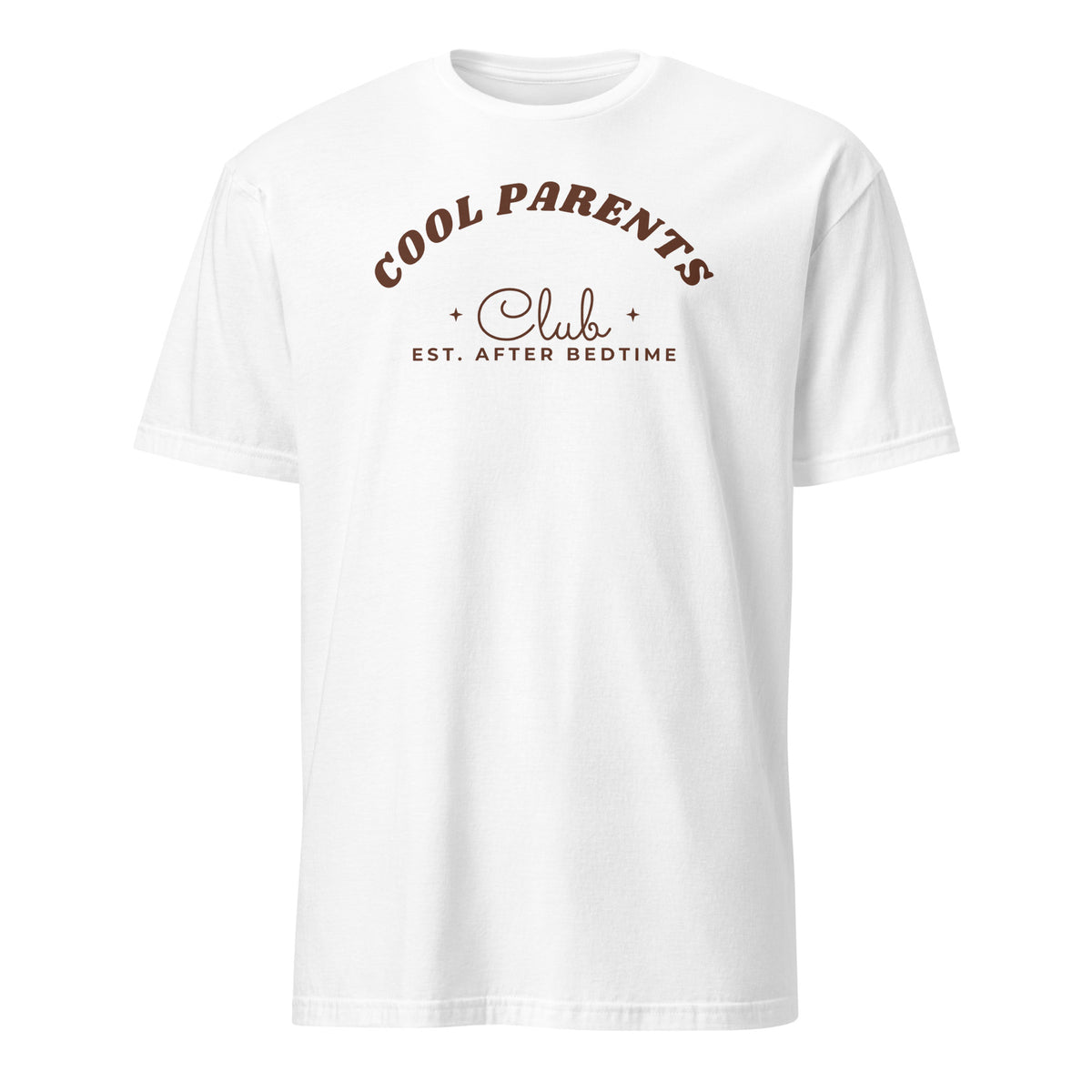 Cool Parents Club tee in White, front print