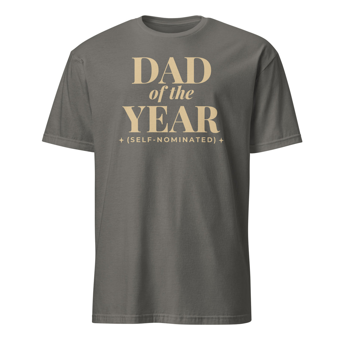 Dad of the Year tee in Charcoal, front print