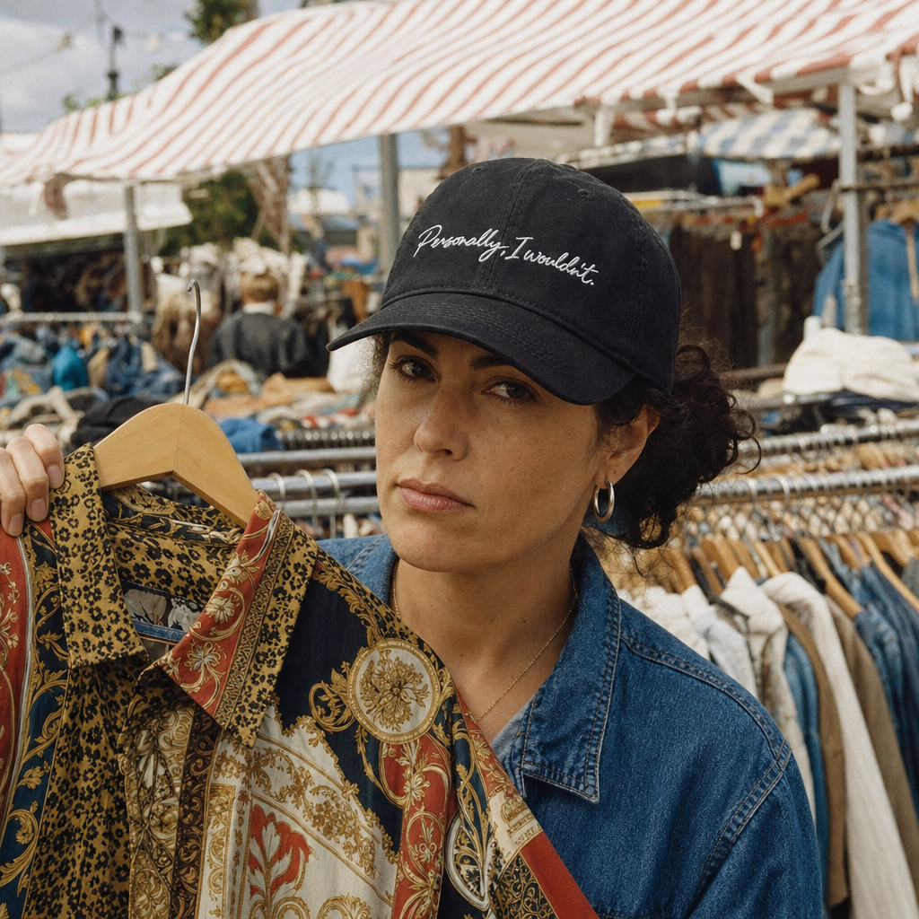 Personally, I Wouldn't classic cap worn at a flea market