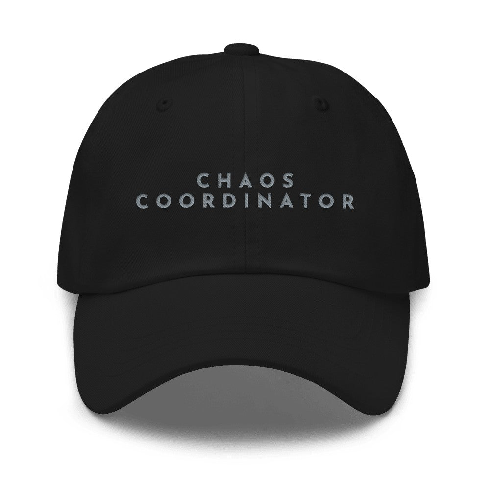 Chaos Coordinator embroidered dad hat in black